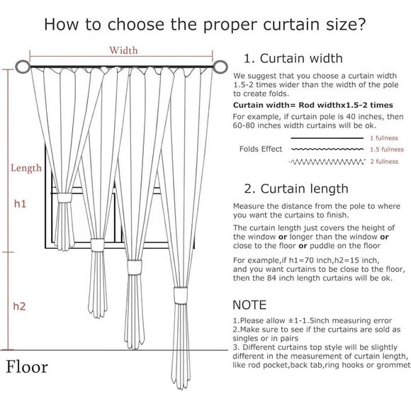 *NIB* Vision Home Pinch Pleated Light Filtering Window Curtains - Picture 6 of 6